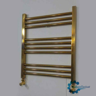 حوله خشک کن استیل 10 لول 50 ×60 طلایی مات ایران رویال